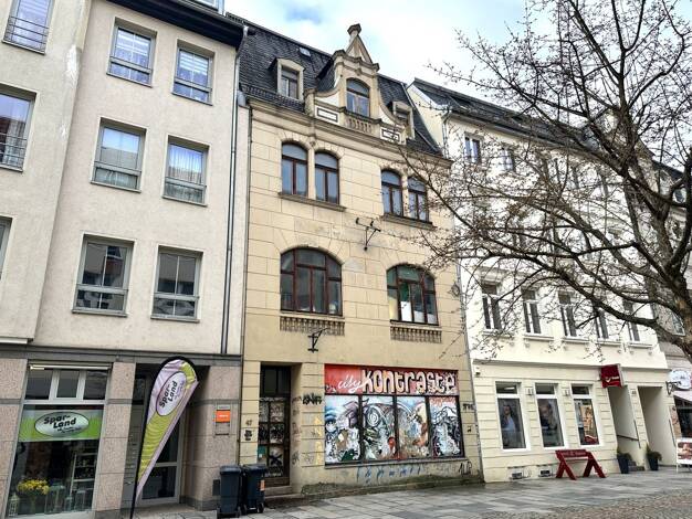 Wohn- und Geschäftshaus zum Kauf als Kapitalanlage geeignet 160.000 € 245 m² 330 m² Grundstück Hauptstraße 47 Innenstadt Zwickau 08056