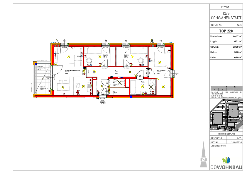 Wohnung zur Miete 1.072 € 4 Zimmer 89,4 m²<br/>Wohnfläche 4.<br/>Geschoss Alleehof 4 und 5 Schwanenstadt 4690