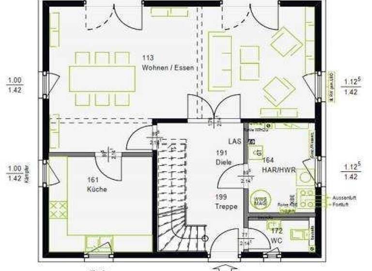 Einfamilienhaus zum Kauf - Erstbezug provisionsfrei 459.000 € 5 Zimmer 132 m² 515 m² Grundstück Wengern Wetter 58300