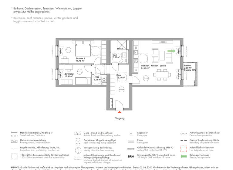 Wohnung zum Kauf 752.000 € 3 Zimmer 91,8 m²<br/>Wohnfläche 1.<br/>Geschoss Schwedische Allee 29 Krampnitz Potsdam 14476