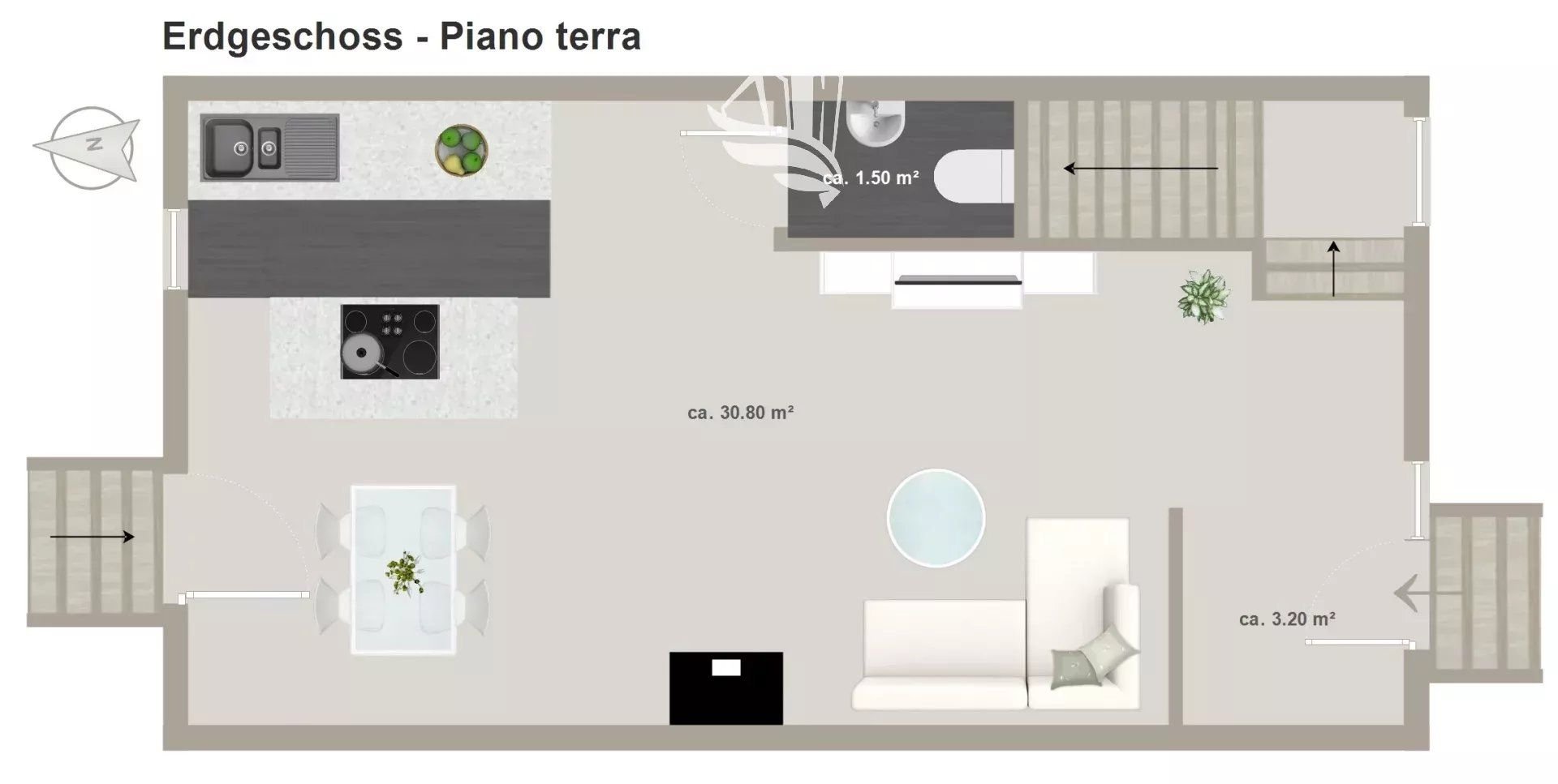 Doppelhaushälfte zum Kauf 380.000 € 3 Zimmer 91 m²<br/>Wohnfläche Meran 39012