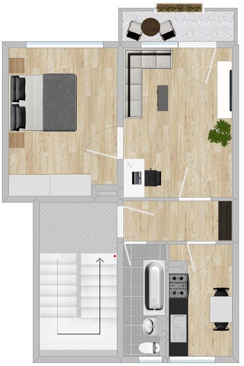 Wohnung zur Miete 294 € 2 Zimmer 48,9 m²<br/>Wohnfläche 4.<br/>Geschoss Poppitzer Str. 53D Altriesa Riesa 01589