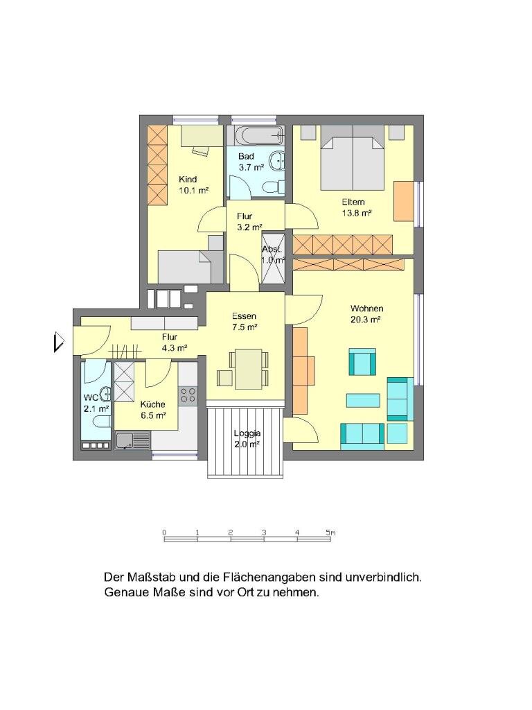 Wohnung zur Miete 590 € 3 Zimmer 75 m²<br/>Wohnfläche 6.<br/>Geschoss Barthstraße 42 Gütersloh Gütersloh 33330