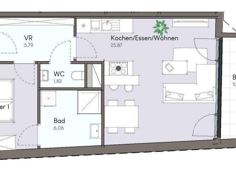 Terrassenwohnung zum Kauf - Erstbezug 261.250 € 2 Zimmer 50,4 m² 1. Geschoss Doktor Karl Renner-Platz Traiskirchen 2514