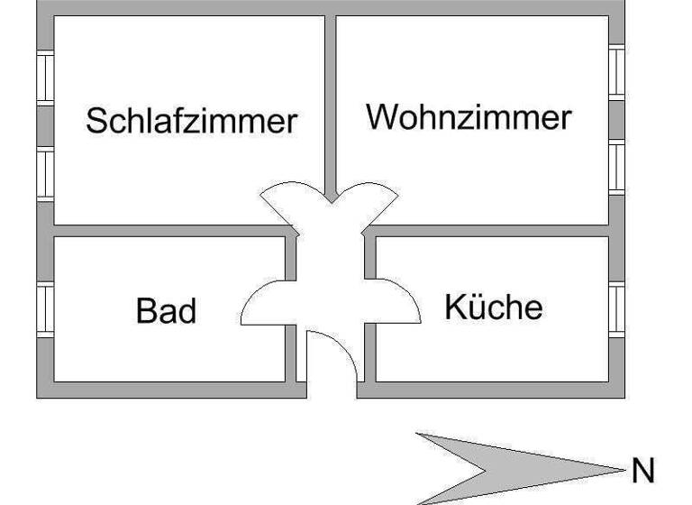 Wohnung zur Miete 1.140 € 2 Zimmer 53 m² 1. Geschoss Offenbach am Main 63067