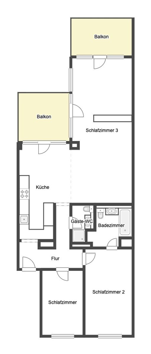 Wohnung zum Kauf 599.000 € 3 Zimmer 110,1 m²<br/>Wohnfläche 1.<br/>Geschoss Bilk Düsseldorf 40225