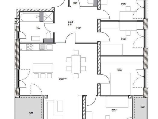 Wohnung zur Miete - Erstbezug 2.580 € 5 Zimmer 125,6 m² frei ab sofort Schneckenburgstr. 44a Petershausen Konstanz 78467