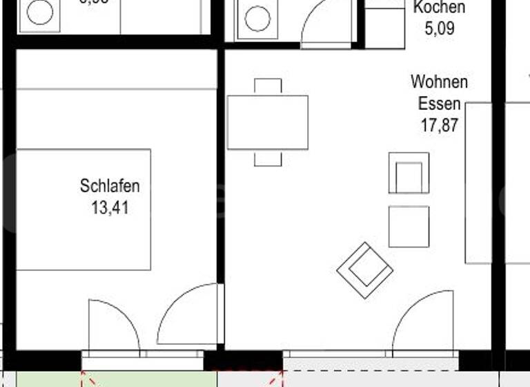 Wohnung zum Kauf provisionsfrei 363.700 € 2 Zimmer 47 m²<br/>Wohnfläche EG<br/>Geschoss Wollmatingen Konstanz / Wollmatingen 78467