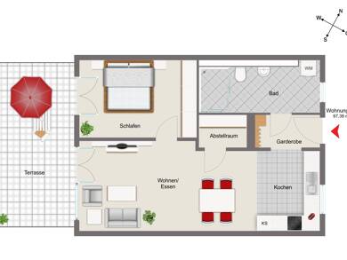 Wohnung zum Kauf provisionsfrei 333.500 € 2 Zimmer 67,4 m² frei ab sofort Saal Saal 93342