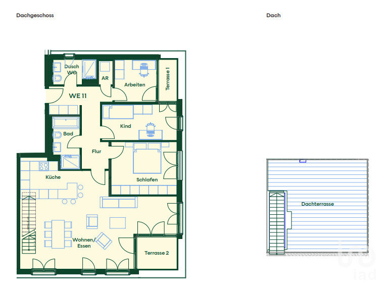 Penthouse zum Kauf 1.150.000 € 4 Zimmer 160,8 m²<br/>Wohnfläche 3.<br/>Geschoss Hielscherstr. 51 Rosenthal Berlin / Wilhelmsruh 13158