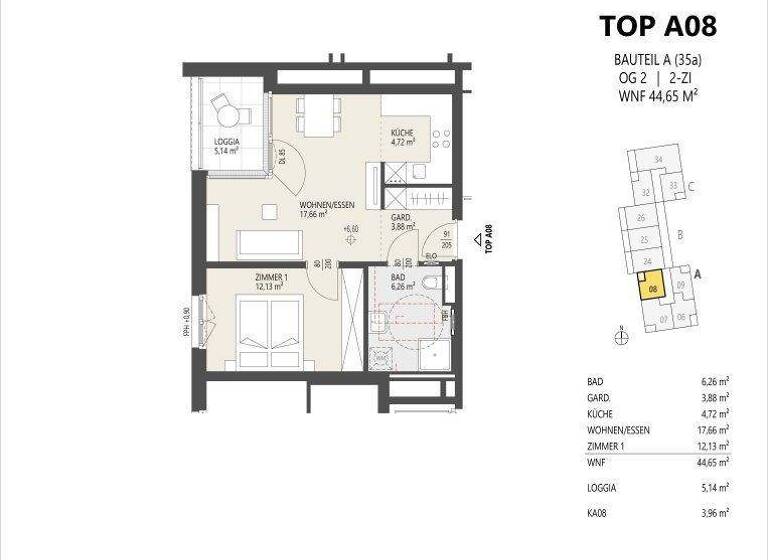 Wohnung zum Kauf - Erstbezug 405.000 € 2 Zimmer 44,7 m² Schützenstraße 35 Arzl Innsbruck 6020