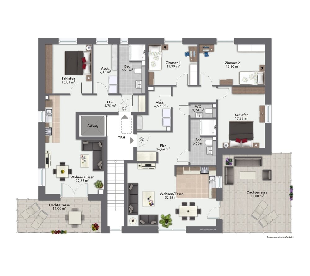 Penthouse zum Kauf 564.000 € 4 Zimmer 125,3 m²<br/>Wohnfläche Achim Achim 28832