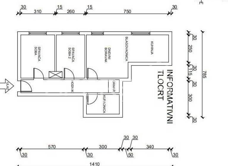 Wohnung zum Kauf 230.000 € 3 Zimmer 58 m² 1. Geschoss Gajnice