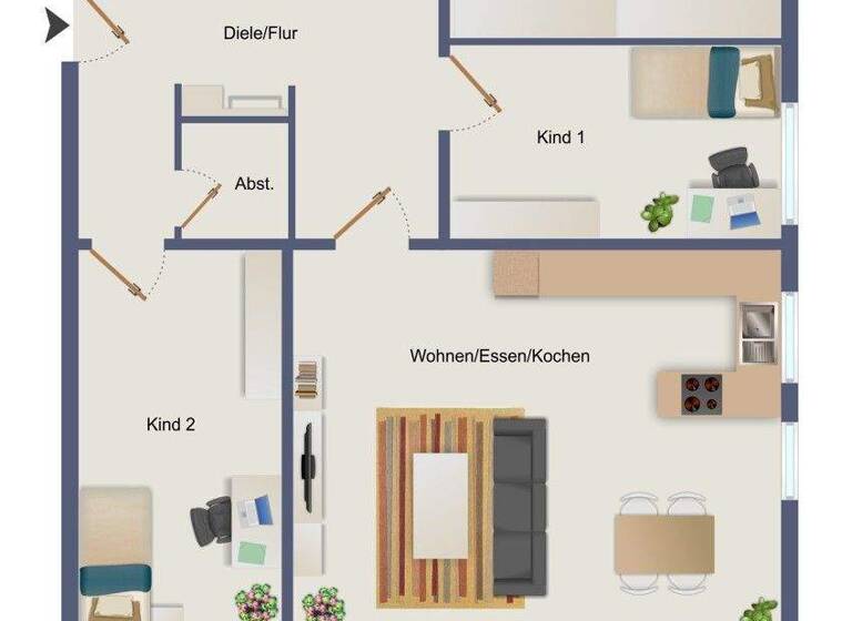 Wohnung zum Kauf provisionsfrei 495.000 € 4,5 Zimmer 104,6 m² EG Neckarstraße 37-39 Oberjesingen Herrenberg-Oberjesingen 71083