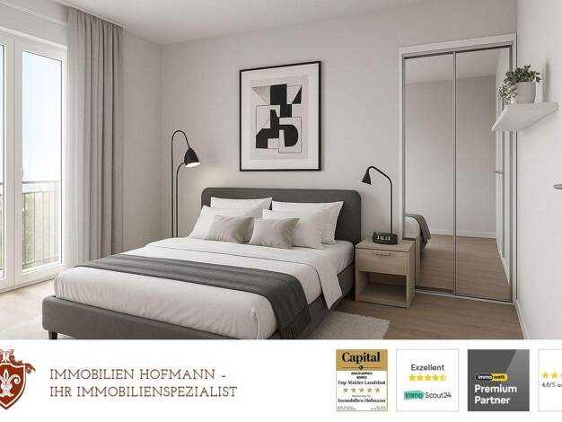 Wohnung zur Miete - Erstbezug 900 € 2 Zimmer 60 m² EG frei ab sofort Mühldorf Mühldorf am Inn 84453