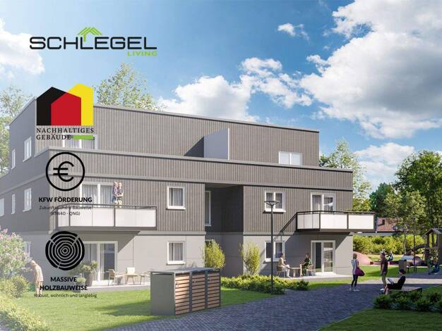 Wohnung zum Kauf - Neubau provisionsfrei 563.100 € 3 Zimmer 106,2 m² 2. Geschoss frei ab 01.12.2027 Obermühlenweg 1-11 Murrhardt 71540