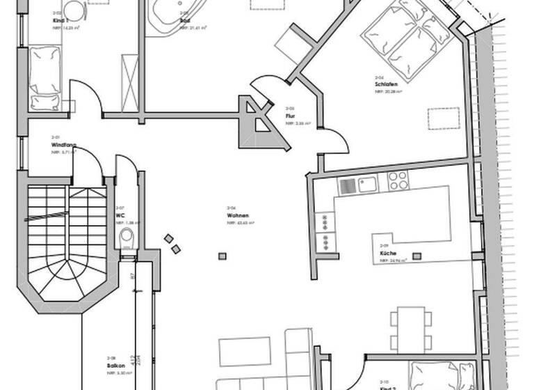 Wohnung zur Miete 1.815 € 5 Zimmer 165,3 m² 2. Geschoss Uffenheim 97215
