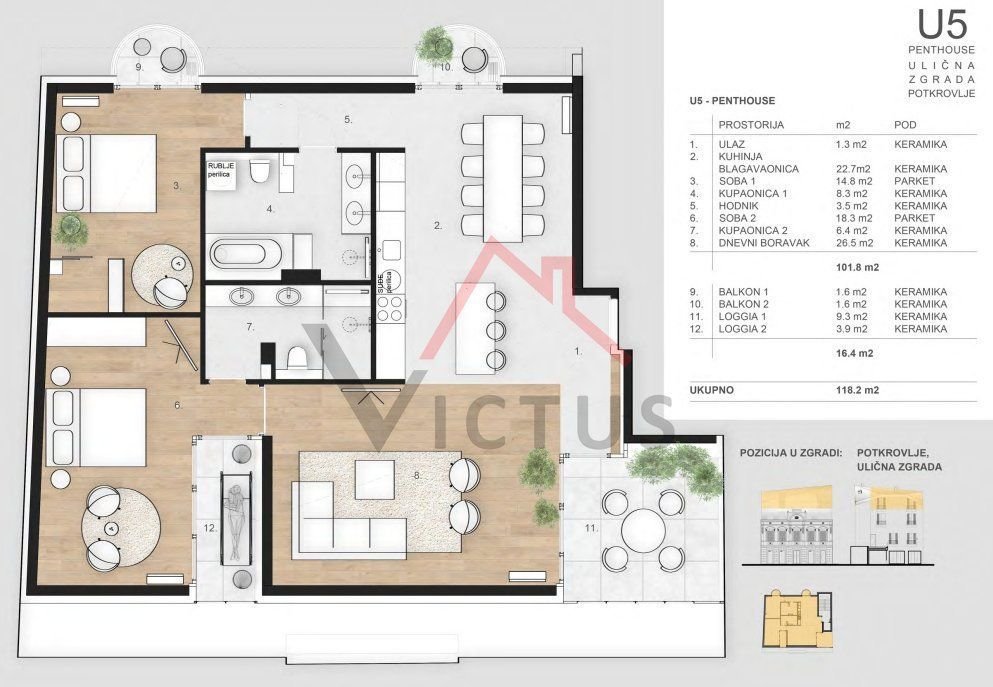 Wohnung zum Kauf 517.050 € 3 Zimmer 113 m²<br/>Wohnfläche 3.<br/>Geschoss Crikvenica 51260