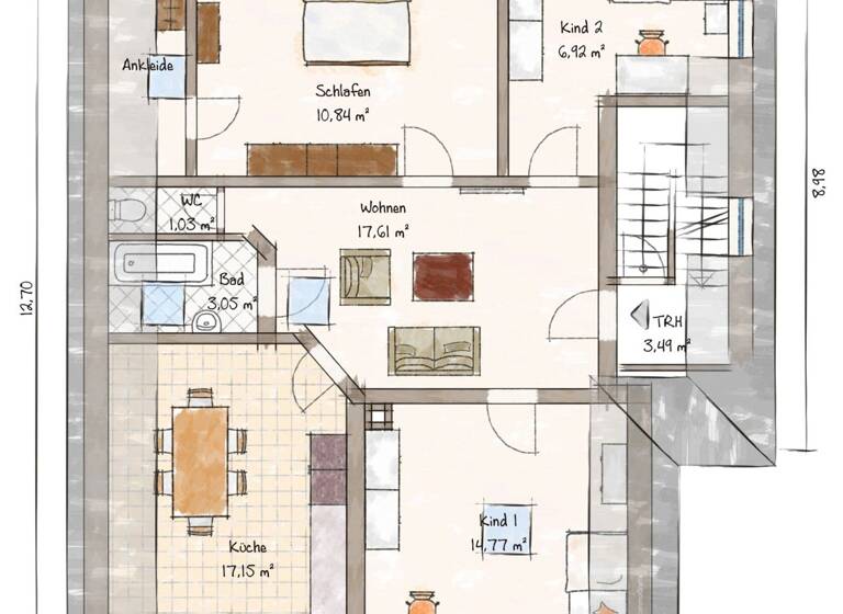Wohnung zum Kauf 168.000 € 3 Zimmer 84,4 m² Ottobeuren 87724