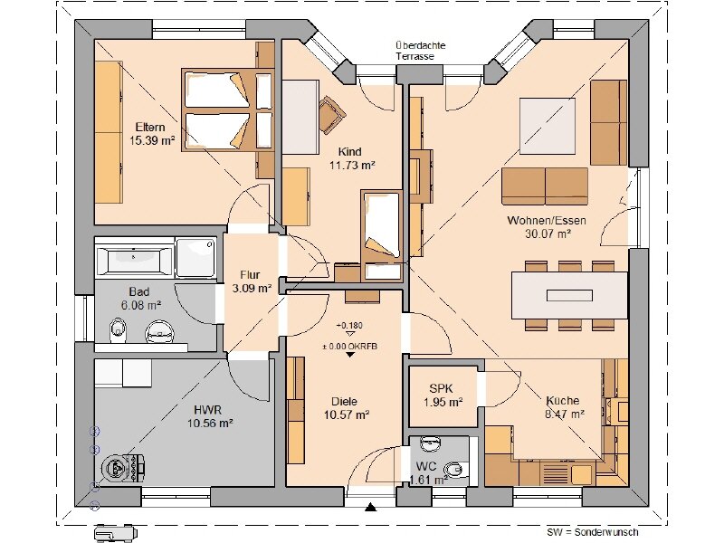 Bungalow zum Kauf provisionsfrei 454.700 € 3 Zimmer 100 m²<br/>Wohnfläche 480 m²<br/>Grundstück Feldkirchen Neuwied 56567