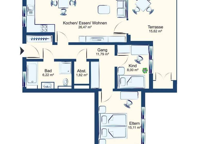 Wohnung zum Kauf 340.000 € 3 Zimmer 69,3 m² 1. Geschoss Bettleweg 61 Lustenau 6890
