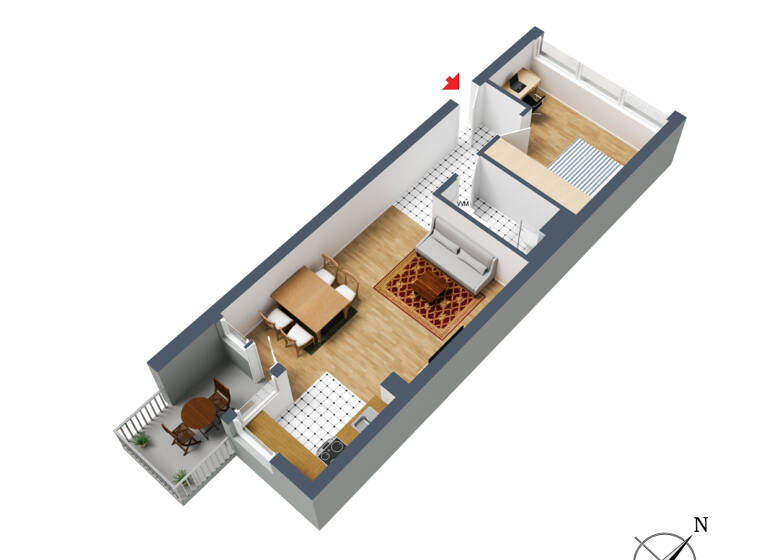 Wohnung zum Kauf als Kapitalanlage geeignet 170.000 € 2 Zimmer 49 m² Kastanienallee 17 Ost Ludwigsburg 71638