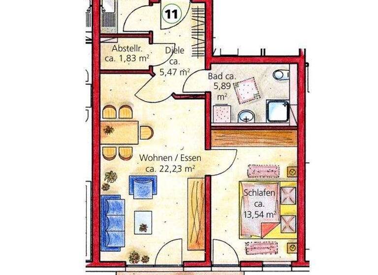 Wohnung zur Miete 730 € 2 Zimmer 56,5 m² 2. Geschoss frei ab 01.06.2026 Schloßbergallee 75 Bönnigheim 74357
