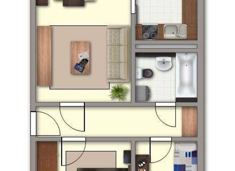 Wohnung zur Miete 355 € 3 Zimmer 58,1 m² 3. Geschoss Ziolkowskistraße 8 Mueßer Holz Schwerin 19063