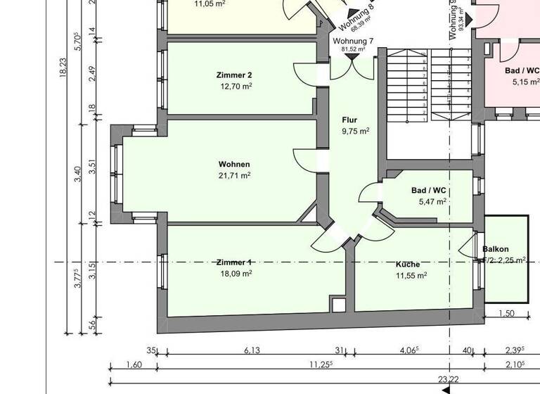 Wohnung zur Miete 490 € 3 Zimmer 81 m²<br/>Wohnfläche 2.<br/>Geschoss ab sofort<br/>Verfügbarkeit Zietenstr. 42 Sonnenberg Chemnitz 09130