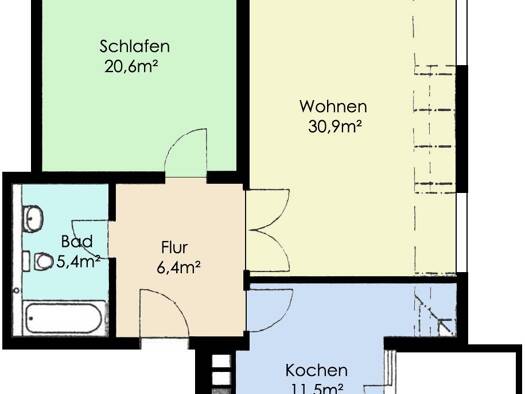 Wohnung zur Miete 450 € 2 Zimmer 74 m² Geschoss 3/3 frei ab 01.10.2026 Mühlenallee 12 Meuro Schipkau 01994