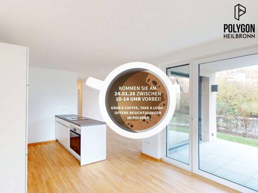 Wohnung zur Miete - Erstbezug 1.345 € 3 Zimmer 88,8 m² EG Happelstraße 43 Heilbronn 74074