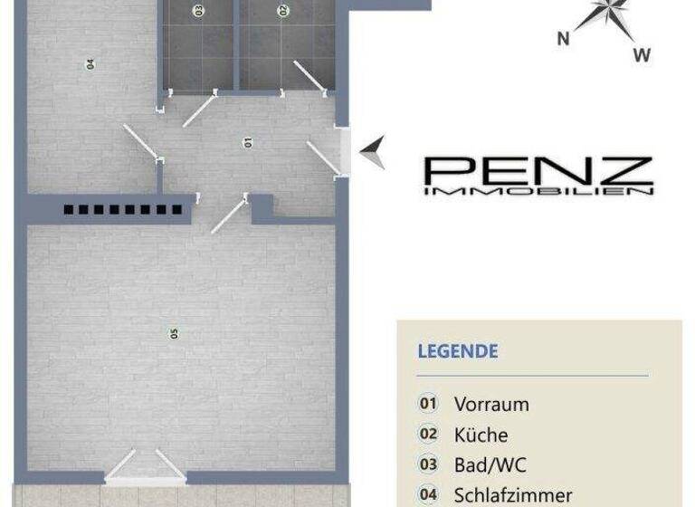 Wohnung zur Miete 1.085 € 2,5 Zimmer 41 m² 6. Geschoss frei ab 01.04.2026 Wien 1020