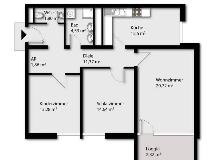 Wohnung zum Kauf 399.000 € 3 Zimmer 83 m² 1. Geschoss Unterpfaffenhofen Germering 82110