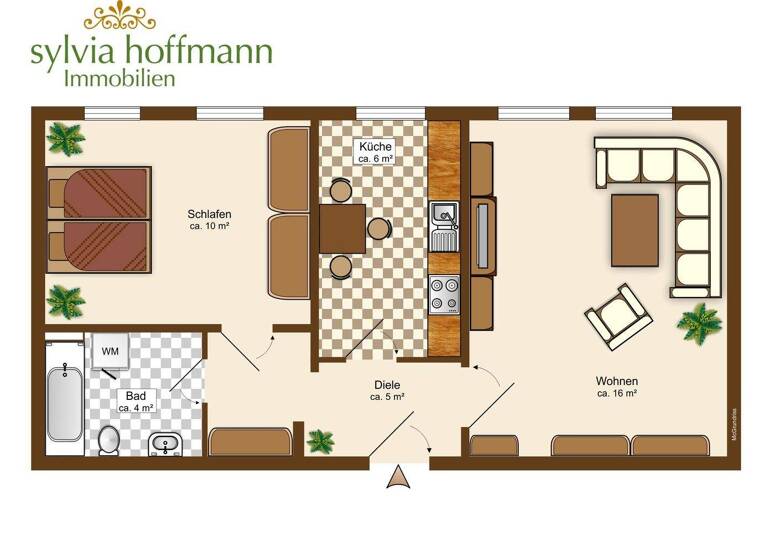 Wohnung zur Miete 433 € 2 Zimmer 56,5 m² frei ab sofort Kieler Straße 23 Mockau-Nord Leipzig 04357