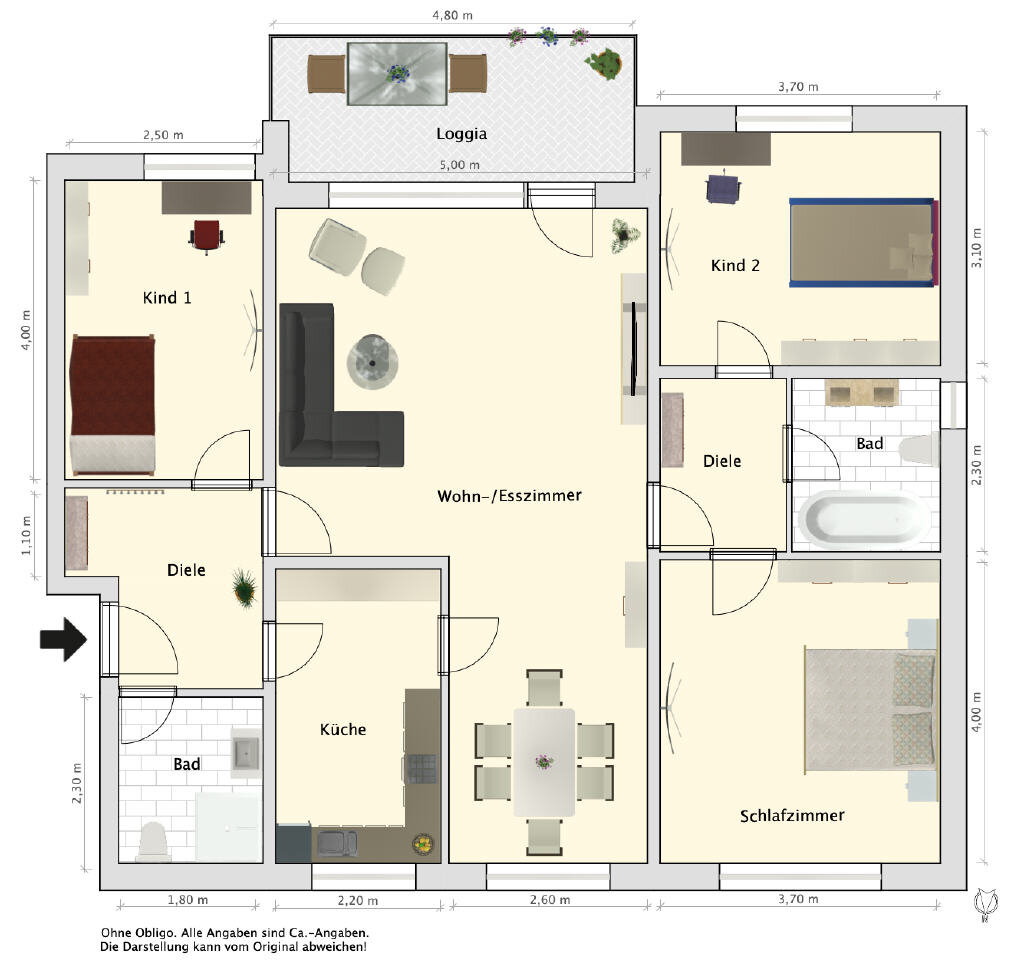 Wohnung zum Kauf 185.000 € 4 Zimmer 98 m²<br/>Wohnfläche 1.<br/>Geschoss Neuende Wilhelmshaven-Neuende 26389