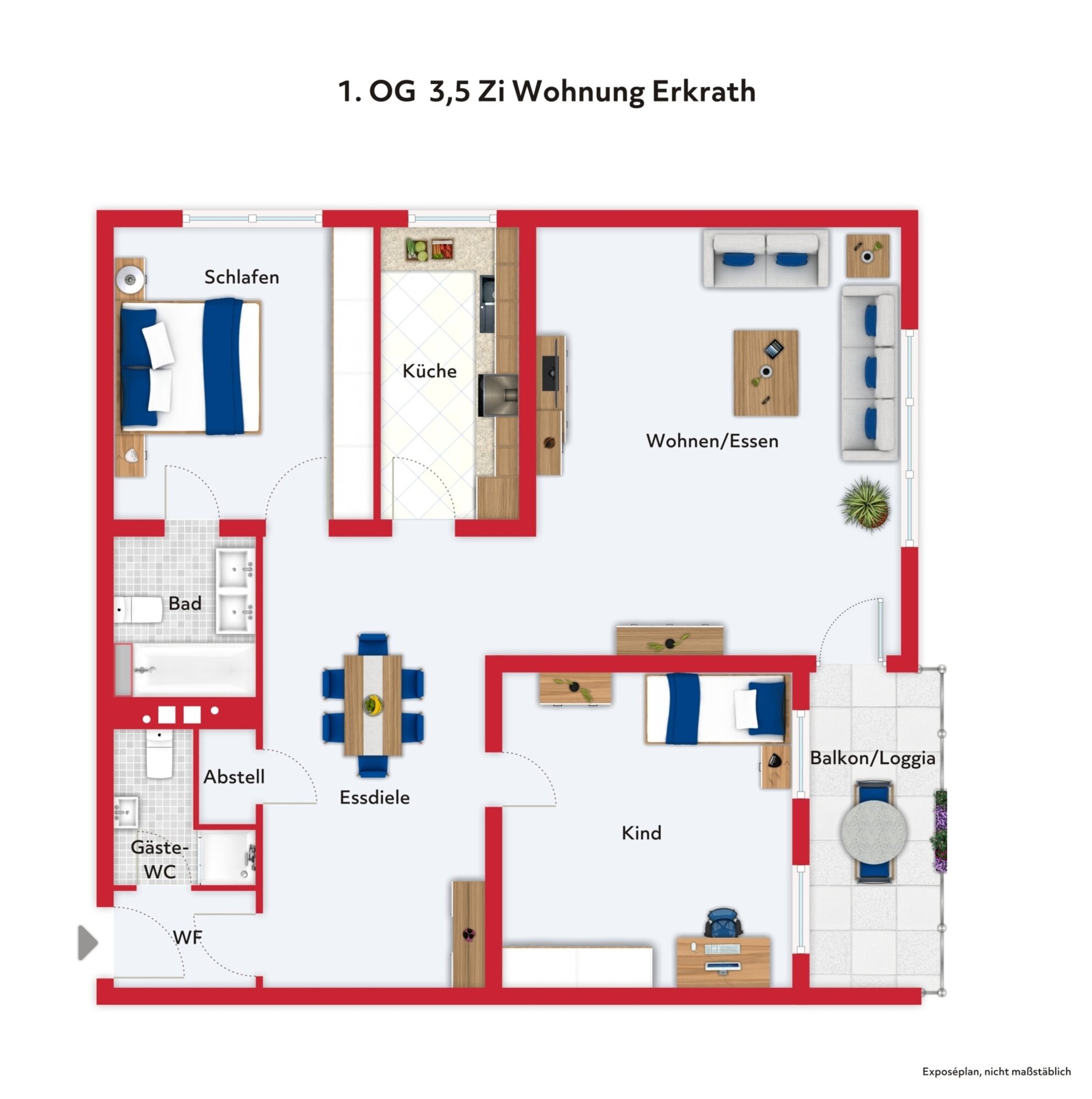 Wohnung zum Kauf 275.000 € 4,5 Zimmer 105 m²<br/>Wohnfläche Unterbach Düsseldorf 40627