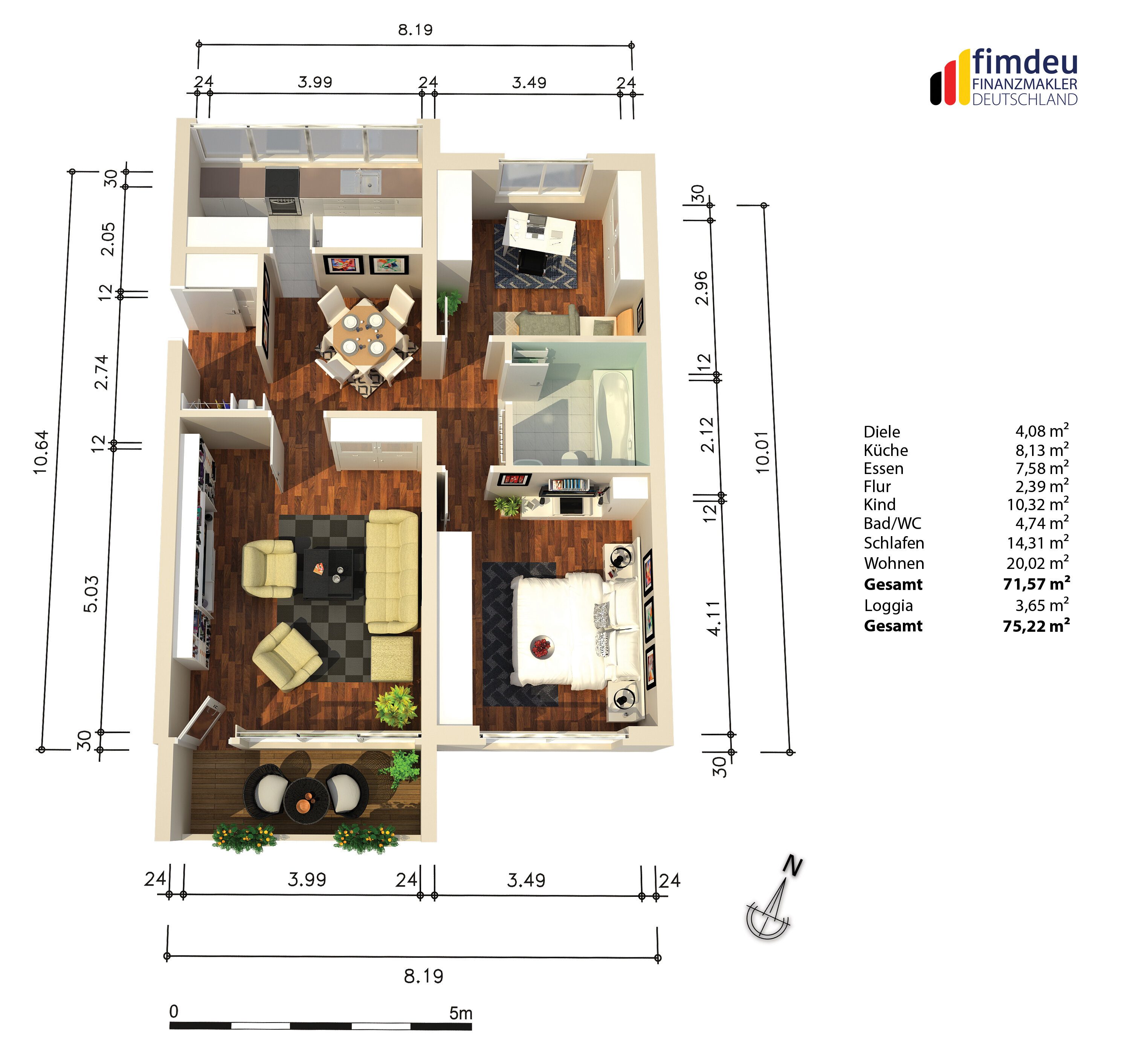 Wohnung zum Kauf 195.000 € 3 Zimmer 74 m²<br/>Wohnfläche 2.<br/>Geschoss Großburgwedel - West Burgwedel 30938