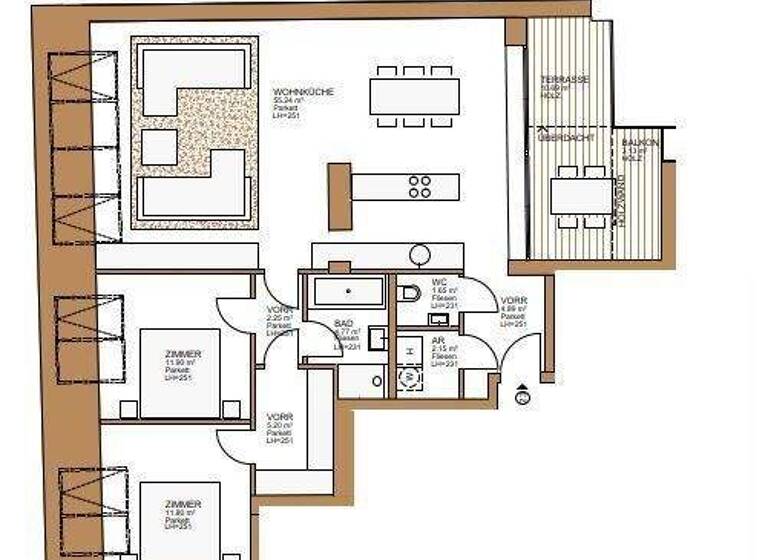 Wohnung zum Kauf - Erstbezug provisionsfrei 1.400.000 € 3 Zimmer 100 m² Wien 1070
