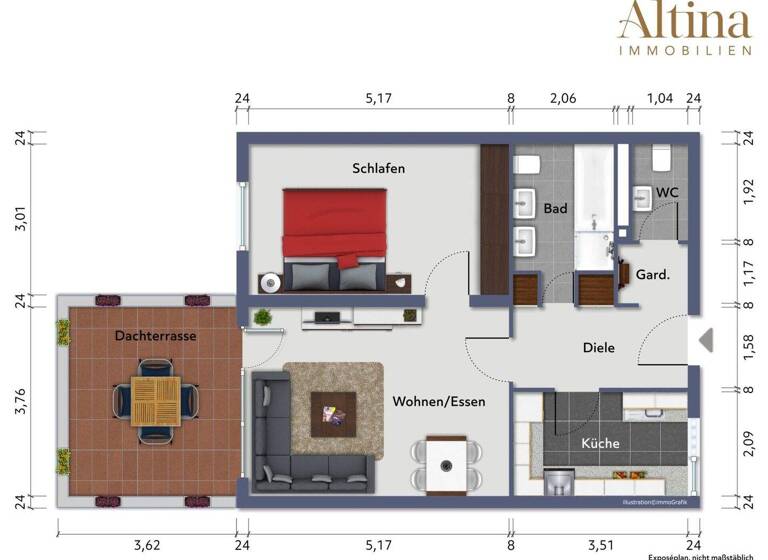 Penthouse zum Kauf 144.000 € 2 Zimmer 72 m² Dillingen 66763