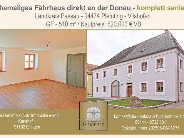 Haus zum Kauf 580.000 € 260 m² 540 m² Grundstück Pleinting Vilshofen an der Donau 94474