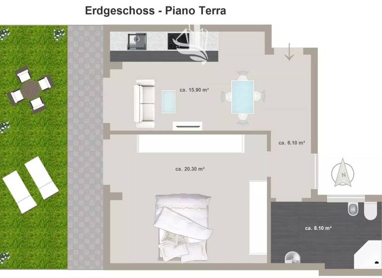Studio zum Kauf 260.000 € 2 Zimmer 65 m²<br/>Wohnfläche Bozen 39100