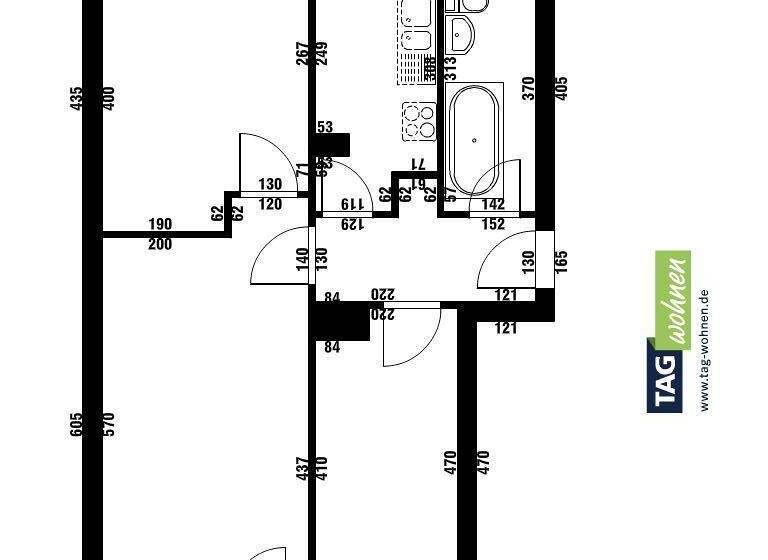 Wohnung zur Miete 318 € 3 Zimmer 59,7 m² 3. Geschoss Straße der Jugend 20 Sondershausen 99706