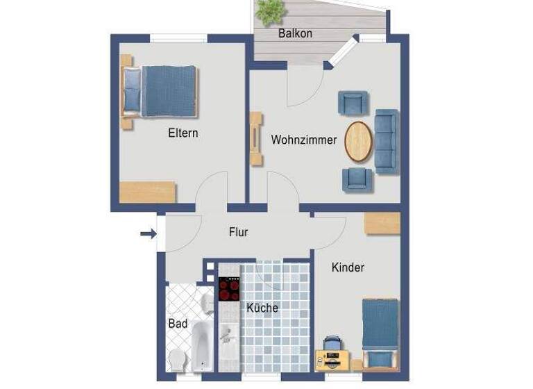 Wohnung zum Kauf provisionsfrei 168.900 € 3 Zimmer 57,9 m² 1. Geschoss Karolinenstraße 14 Rüttenscheid Essen 45130