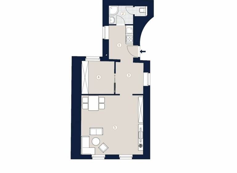 Wohnung zum Kauf 335.000 € 1 Zimmer 46,8 m² 4. Geschoss Wien 1070