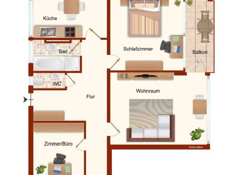 Wohnung zum Kauf 189.000 € 3,5 Zimmer 90 m²<br/>Wohnfläche 4.<br/>Geschoss Ansbach Ansbach 91522