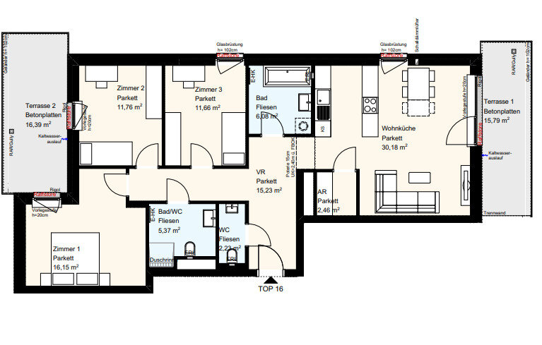 Wohnung zum Kauf 449.000 € 4 Zimmer 101,1 m²<br/>Wohnfläche Bruck an der Leitha 2460