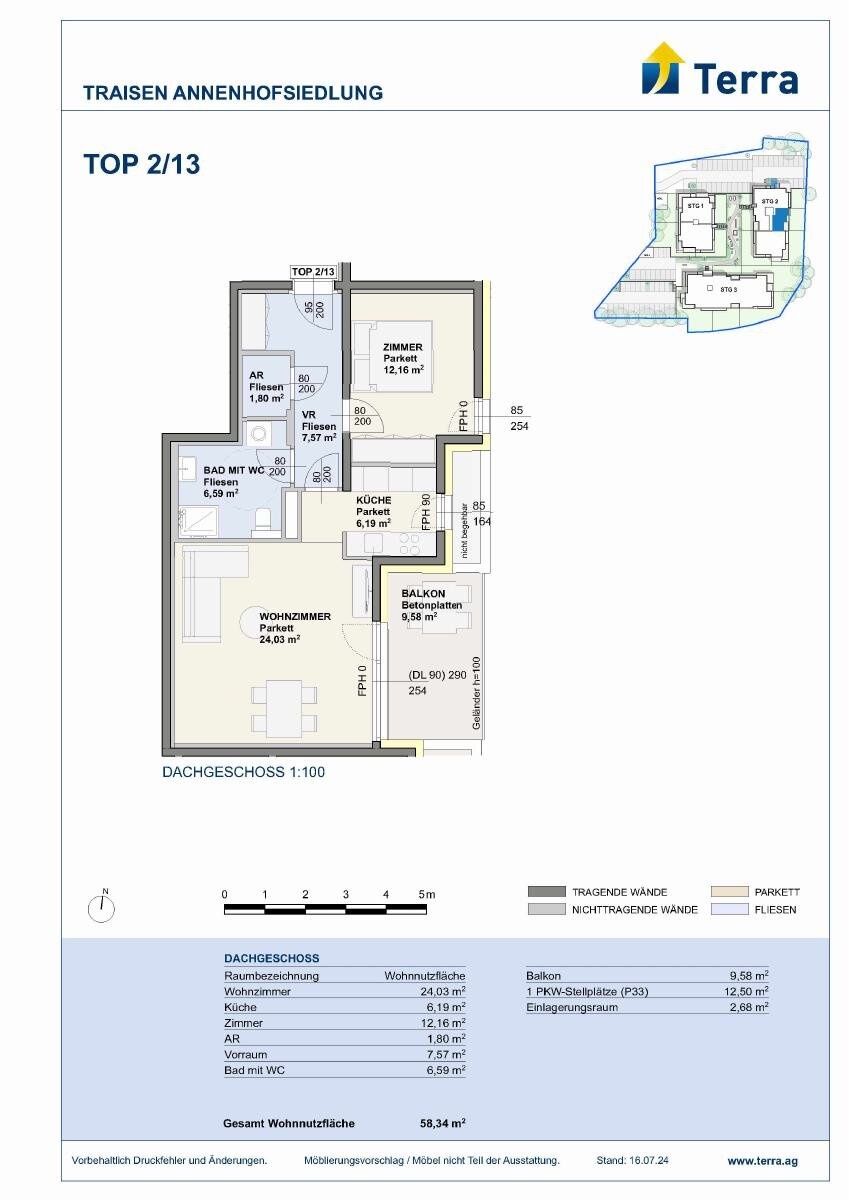 Wohnung zur Miete 656 € 2 Zimmer 58,3 m²<br/>Wohnfläche 01.09.2026<br/>Verfügbarkeit Traisen 3160