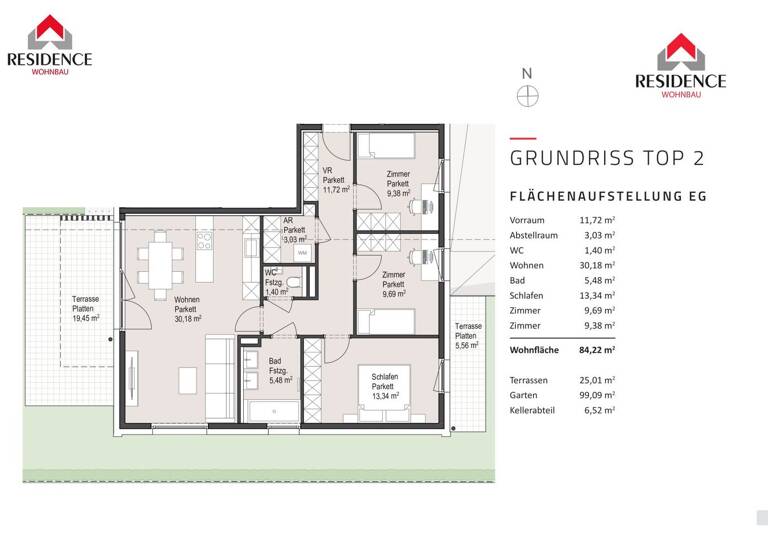 Wohnung zum Kauf - Erstbezug 790.000 € 4 Zimmer 84,2 m² EG Purtschellergasse 8 Salzburg 5020