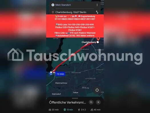 Wohnung zur Miete Tauschwohnung 214 € 1 Zimmer 32 m² 2. Geschoss Nikolassee Berlin 14109