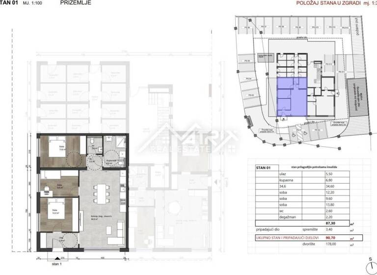 Wohnung zum Kauf 413.000 € 4 Zimmer 90 m² Porec Luka